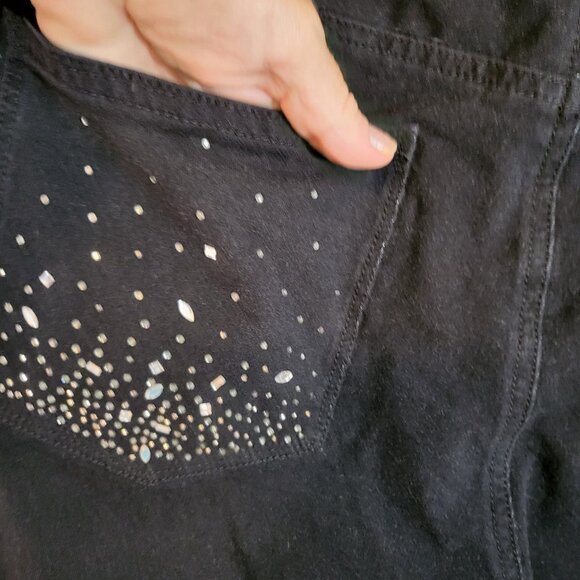 Dream Jeannes by Quacker Factory Women's Jeans Size 16 Short Black - Picture 10 of 13